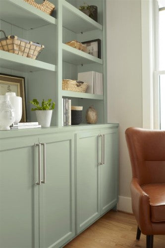 Lintel Zinc Satin Nickel Cabinet Pull 27
