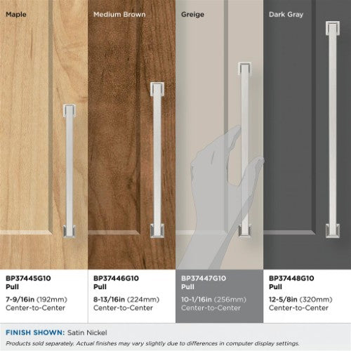 Lintel Zinc Satin Nickel Cabinet Pull 32