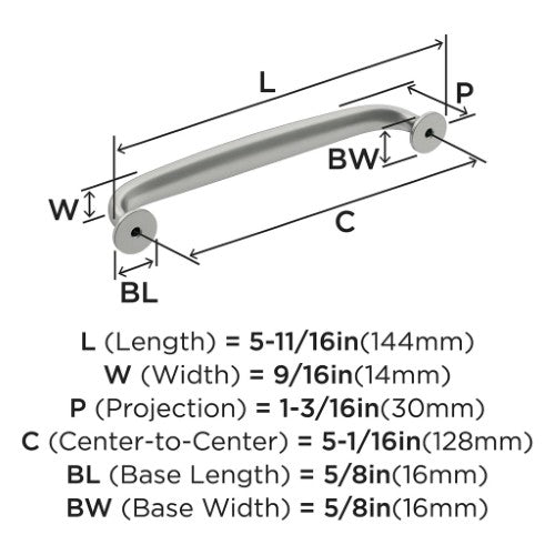 Renown Zinc Satin Nickel Cabinet Pull 11