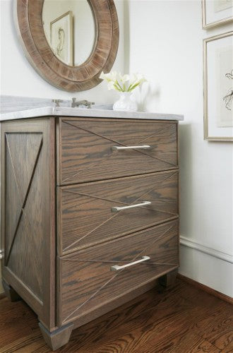 Riva Zinc Satin Nickel Cabinet Pull 23