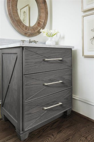 Riva Zinc Satin Nickel Cabinet Pull 34