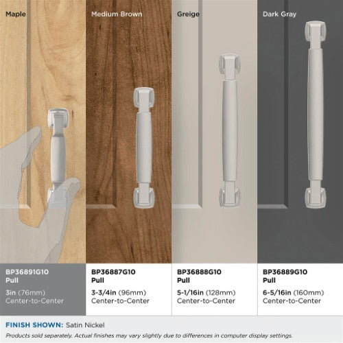 Stature Zinc Satin Nickel Cabinet Pull 27