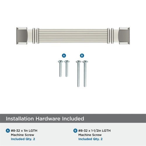 Townsend Zinc Satin Nickel Cabinet Pull 15