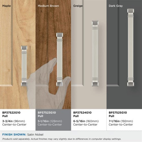 Townsend Zinc Satin Nickel Cabinet Pull 17