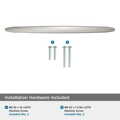 Arc Zinc Satin Nickel Cabinet Pull 8