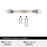 Intertwine Aluminum Satin Nickel Cabinet Pull 10