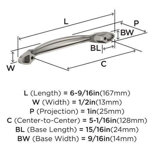 Intertwine Aluminum Satin Nickel Cabinet Pull 7