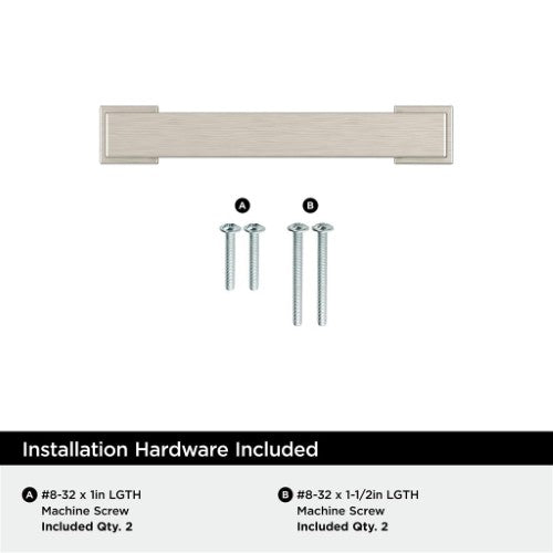 Bridgeport Zinc Satin Nickel Cabinet Pull 9