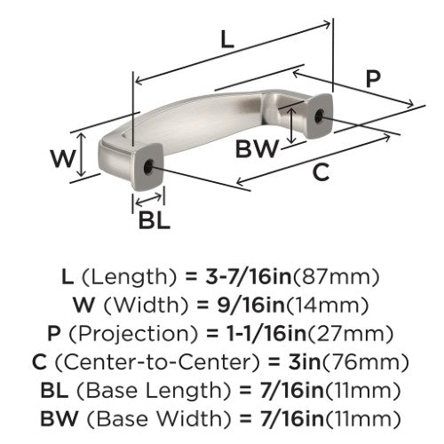 Franklin Zinc Satin Nickel Cabinet Pull 5