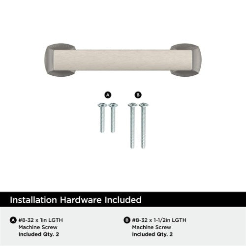Hybridize Zinc Satin Nickel Cabinet Pull 9