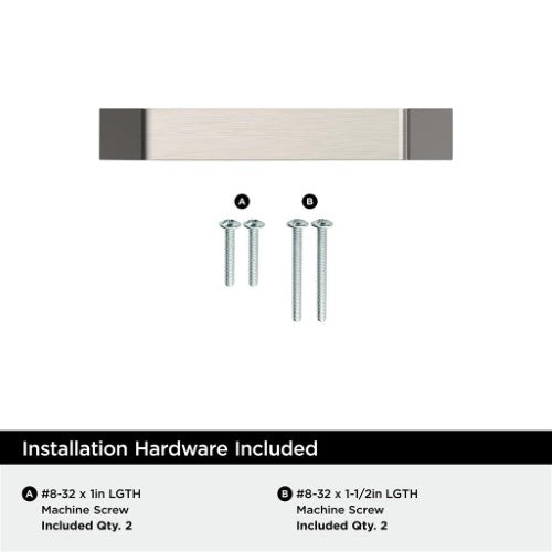 Evolve Zinc Satin Nickel Cabinet Pull 9