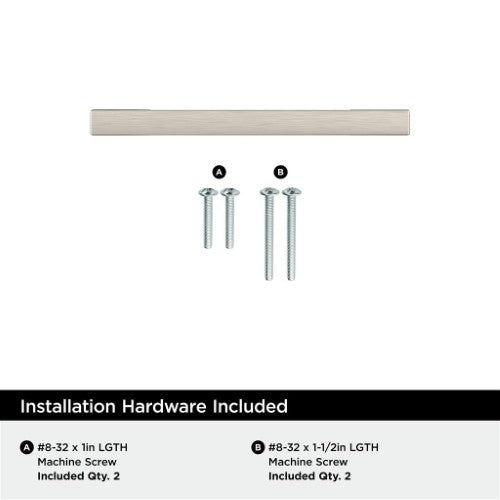 Cityscape Zinc Satin Nickel Cabinet Pull 13