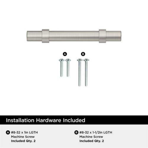 Central Zinc Satin Nickel Cabinet Pull 9