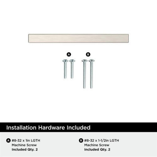 Bar Pulls Square Zinc Satin Nickel Cabinet Pull 9