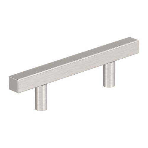 Bar Pulls Square Zinc Satin Nickel Cabinet Pull 1