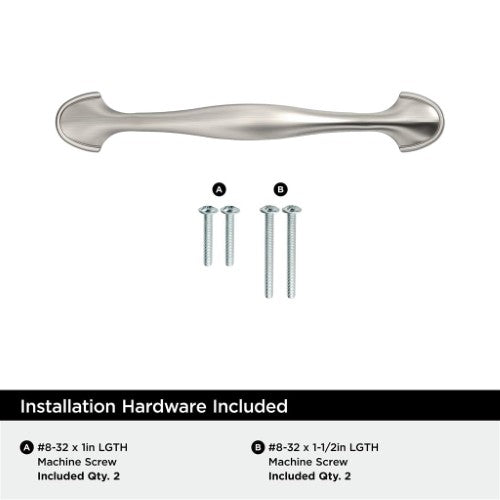 Fairfield Zinc Satin Nickel Cabinet Pull 9