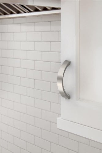 Parabolic Zinc Satin Nickel Cabinet Pull 10