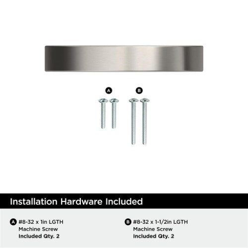 Parabolic Zinc Satin Nickel Cabinet Pull 9