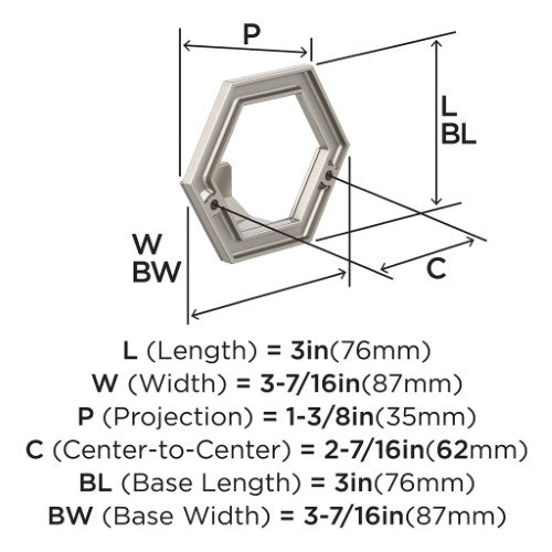 Prismo Zinc Satin Nickel Hook 2