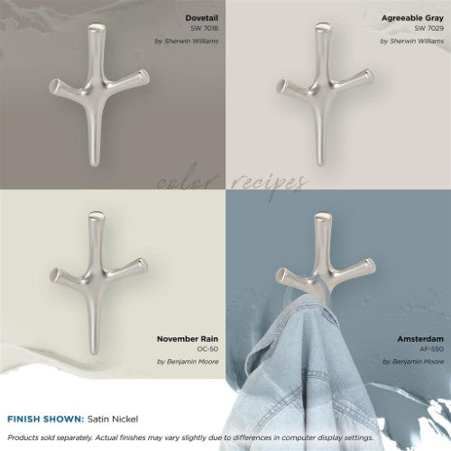 Kodiak Zinc Satin Nickel Hook 7