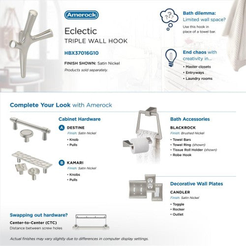 Kodiak Zinc Satin Nickel Hook 9