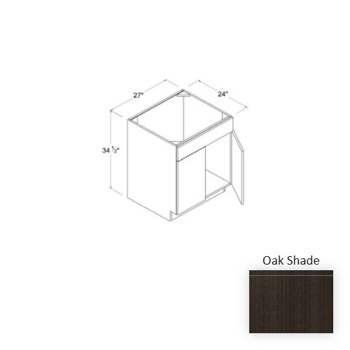 Frameless European Style Wood Oak Shade Sink Base Cabinet Oak Shade 1