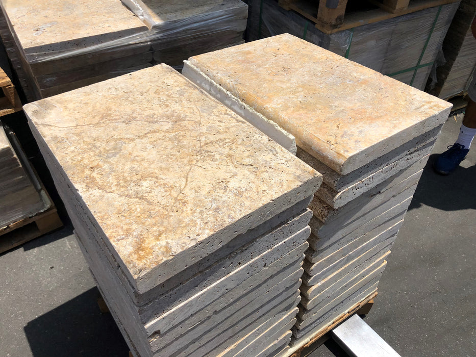 Scabos Travertine Coping - Tumbled