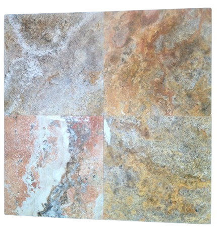 Scabos Filled & Honed Travertine Tile - 12" x 12" x 3/8"