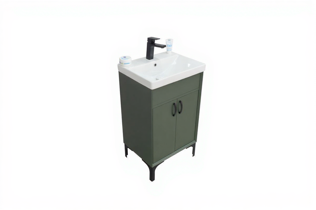 Sempre Wood Pine Green Bathroom Vanity Pine Green 3