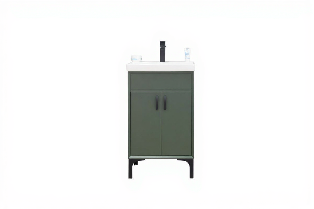 Sempre Wood Pine Green Bathroom Vanity Pine Green 1