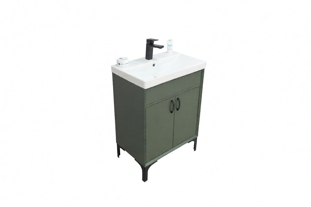 Sempre Wood Pine Green Bathroom Vanity Pine Green 3