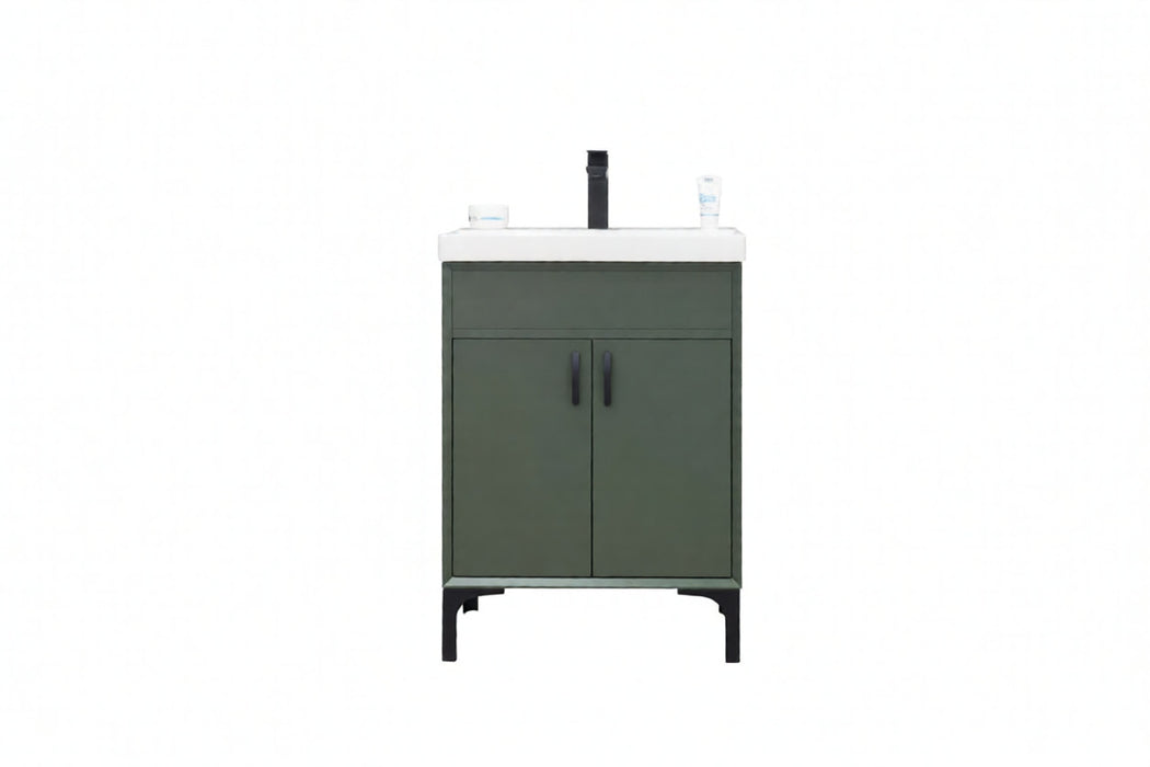 Sempre Wood Pine Green Bathroom Vanity Pine Green 1