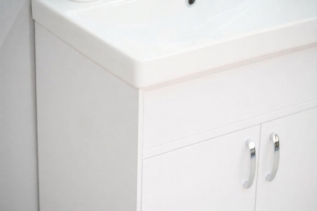 Sempre Wood White Bathroom Vanity White 5