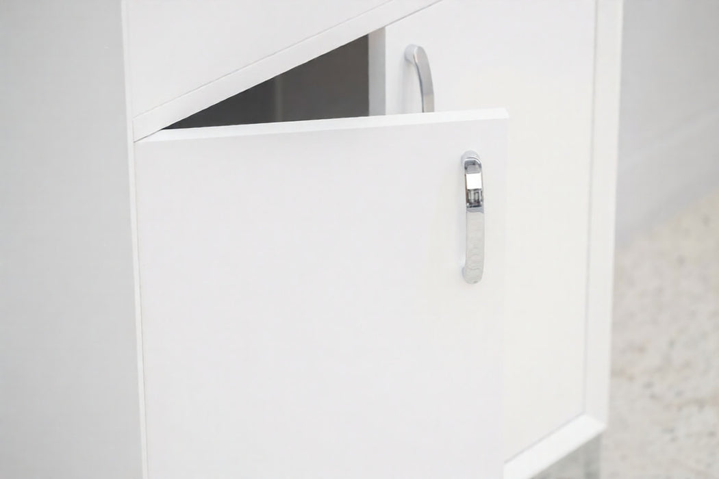 Sempre Wood White Bathroom Vanity White 6