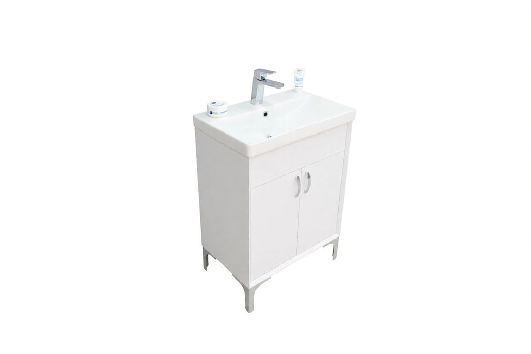 Sempre Wood White Bathroom Vanity White 4