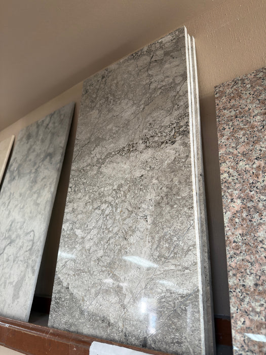 Shadow Grey Marble Tile - 12" x 24" Polished