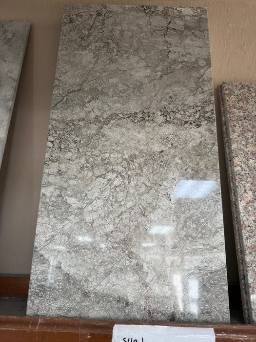 Polished Shadow Grey Marble Tile - 12" x 24"