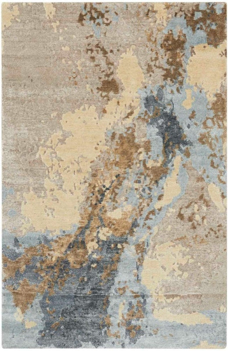 Silk Shadows Wool Blend Beige Blue 