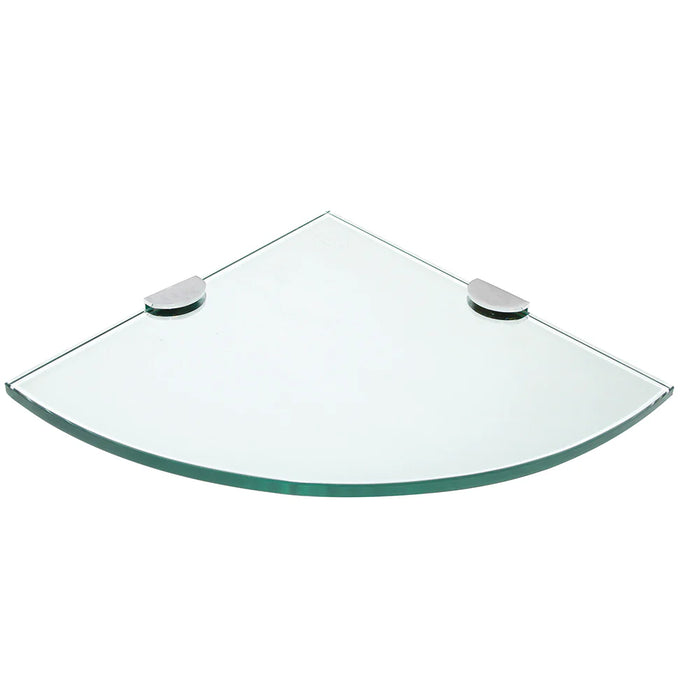 Glass Silver Bathroom Shelf Silver 1