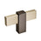 Mulino Aluminum Silver Champagne / Black Nickel Cabinet Knob 1