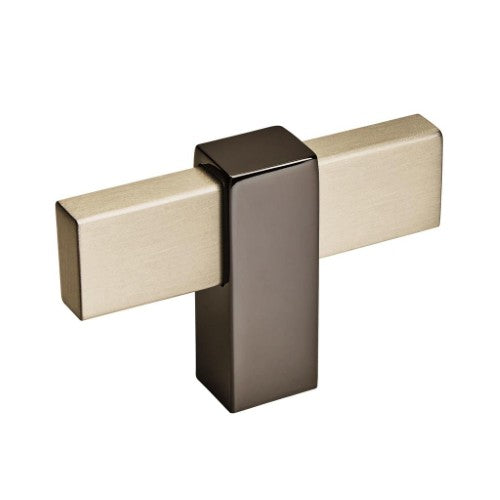 Mulino Aluminum Silver Champagne / Black Nickel Cabinet Knob 1