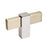 Mulino Aluminum Silver Champagne / Polished Chrome Cabinet Knob 1