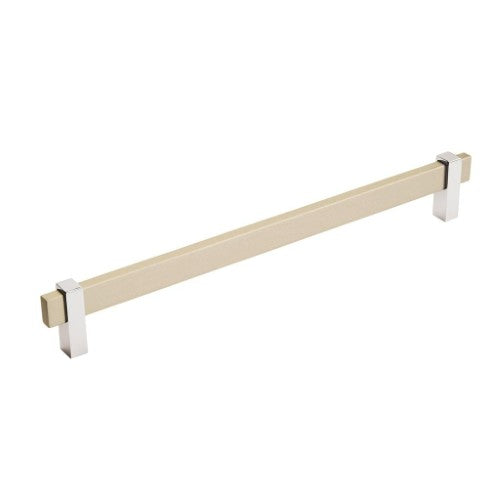 Mulino Aluminum Silver Champagne / Polished Chrome Cabinet Pull 2