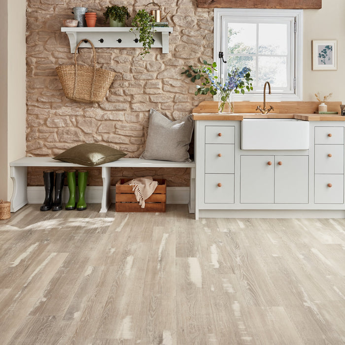 Vinyl Silver Farmhouse Oak Vinyl Tile Textured 3