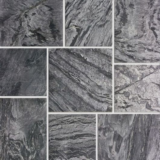 Full Tile Sample - Silver Gray Quartzite Tile - 16" x 16" x 7/16" - 9/16" Honed