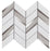 Silver Mirror & Mystic White Marble Mosaic Polished 1