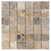 Full Sheet Sample - Titanium Travertine Mosaic - 2" x 2" x 3/8" Tumbled