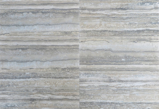 Silver Travertine Tile - Honed