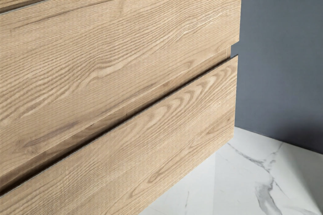 Simena Wood Oak Bathroom Vanity Oak 4
