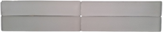 Full Tile Sample - Snow Cap Glass Tile - 1.6" x 8.5" x 3/8" Etched